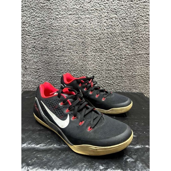 Nike Kobe 9 EM Lace Up Basketball Shoes Laser Crimson 646701-001 Mens Size 11.5